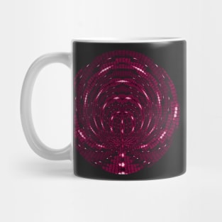 Polka Dot Pixel Patterns Burgundy symmetric Star Mug